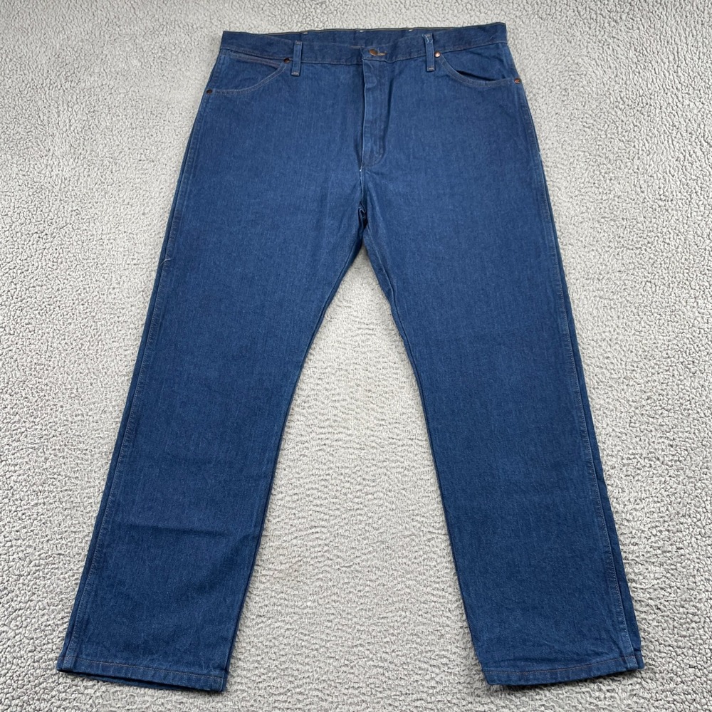 Wrangler Jeans Mens 40x30 Blue 13MWZPW Cowboy Cut Original Fit Rigid Denim